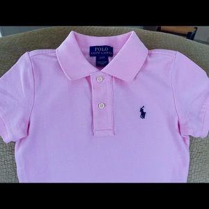 Ralph Lauren size 2T pink polo shirt.